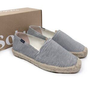 Soludos Original Classics Stripe Canvas Jute Espadrilles Slip-on Mens 12 EU 45